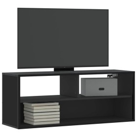 Mueble de TV madera de ingeniería y metal negro 100x31x39,5 cm en Muebles TV | Comprar online en Foru.es