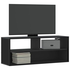 Mueble de TV madera de ingeniería y metal negro 100x31x39,5 cm en Muebles TV | Comprar online en Foru.es