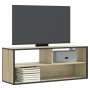 Mueble TV madera ingeniería y metal roble Sonoma 100x31x39,5 cm en Muebles TV | Comprar online en Foru.es