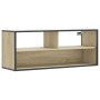 Mueble TV madera ingeniería y metal roble Sonoma 100x31x39,5 cm en Muebles TV | Comprar online en Foru.es
