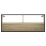 Mueble TV madera ingeniería y metal roble Sonoma 100x31x39,5 cm en Muebles TV | Comprar online en Foru.es
