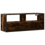 Mueble TV metal y madera contrachapada roble humo 100x31x39,5cm en Muebles TV | Comprar online en Foru.es