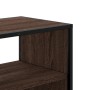 Mueble TV madera ingeniería y metal marrón roble 100x31x39,5 cm en Muebles TV | Comprar online en Foru.es