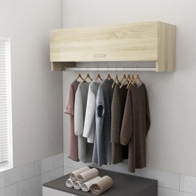 Armario de madera contrachapada roble Sonoma 100x32,5x35 cm de vidaXL, Armarios roperos - Ref: Foro24-808236, Precio: 50,08 €...