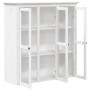 Armario con puertas de vidrio BODO madera maciza pino blanco de vidaXL, Aparadores - Ref: Foro24-355077, Precio: 259,57 €, De...