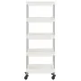 Kitchen cart 5 levels iron and white ABS 42x29x128 cm by vidaXL, Kitchen and dining carts - Ref: Foro24-336332, Price: 52,79 ...
