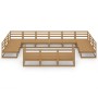 Juego de muebles de jardín 13 piezas madera maciza de pino en Conjuntos de jardín | Comprar online en Foru.es