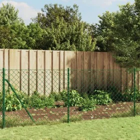 Wire fence with anchor spikes green 1x25 m by vidaXL, fence panels - Ref: Foro24-153929, Price: 201,73 €, Discount: %