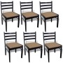 Sillas de comedor 6 unidades madera maciza y terciopelo marrón de vidaXL, Sillas de comedor - Ref: Foro24-272091, Precio: 253...
