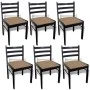 Sillas de comedor 6 unidades madera maciza y terciopelo marrón de vidaXL, Sillas de comedor - Ref: Foro24-272091, Precio: 259...