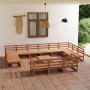 Juego de muebles de jardín 14 piezas madera maciza de pino en Conjuntos de jardín | Comprar online en Foru.es