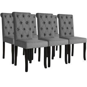 Sillas de comedor 6 unidades tela gris oscuro de vidaXL, Sillas de comedor - Ref: Foro24-275151, Precio: 436,51 €, Descuento: %
