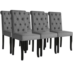 Sillas de comedor 6 unidades tela gris oscuro de vidaXL, Sillas de comedor - Ref: Foro24-275151, Precio: 446,45 €, Descuento: %