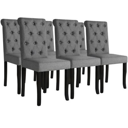 Sillas de comedor 6 unidades tela gris oscuro de vidaXL, Sillas de comedor - Ref: Foro24-275151, Precio: 436,51 €, Descuento: %