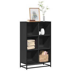 Estantería librería madera ingeniería negra 65,5x33x107,5 cm en Librerías y estanterías | Comprar online en Foru.es