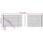 Cerca de alambre de acero galvanizado verde 2x25 m de vidaXL, Paneles de vallas - Ref: Foro24-154062, Precio: 253,93 €, Descu...