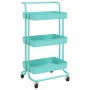Carrito de cocina 3 niveles hierro y ABS turquesa 42x35x85 cm de vidaXL, Carros de cocina y comedor - Ref: Foro24-336338, Pre...
