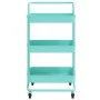 Carrito de cocina 3 niveles hierro y ABS turquesa 42x35x85 cm de vidaXL, Carros de cocina y comedor - Ref: Foro24-336338, Pre...
