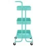 Carrito de cocina 3 niveles hierro y ABS turquesa 42x35x85 cm de vidaXL, Carros de cocina y comedor - Ref: Foro24-336338, Pre...