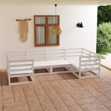 Juego de muebles de jardín 6 piezas madera maciza de pino en Conjuntos de jardín | Comprar online en Foru.es