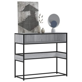 Mesa consola madera de ingeniería gris Sonoma 90x35x80 cm en Mesas auxiliares | Comprar online en Foru.es