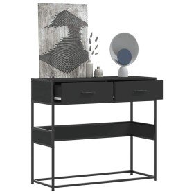 Mesa consola de madera contrachapada negro 90x35x80 cm en Mesas auxiliares | Comprar online en Foru.es