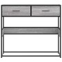 Mesa consola madera de ingeniería gris Sonoma 90x35x80 cm en Mesas auxiliares | Comprar online en Foru.es