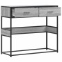 Mesa consola madera de ingeniería gris Sonoma 90x35x80 cm en Mesas auxiliares | Comprar online en Foru.es