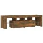 Mueble de TV con luces LED color roble ahumado 140x36,5x40 cm de vidaXL, Muebles TV - Ref: Foro24-822641, Precio: 101,08 €, D...