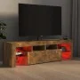 Mueble de TV con luces LED color roble ahumado 140x36,5x40 cm de vidaXL, Muebles TV - Ref: Foro24-822641, Precio: 101,08 €, D...