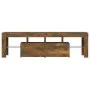 Mueble de TV con luces LED color roble ahumado 140x36,5x40 cm de vidaXL, Muebles TV - Ref: Foro24-822641, Precio: 101,08 €, D...