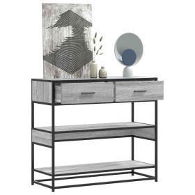 Mesa consola madera de ingeniería gris Sonoma 90x35x80 cm en Mesas auxiliares | Comprar online en Foru.es