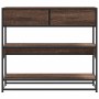 Mesa consola madera de ingeniería marrón roble 90x35x80 cm en Mesas auxiliares | Comprar online en Foru.es