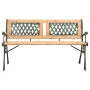 Banco de jardín hierro fundido y madera de abeto maciza 122 cm de vidaXL, Bancos de jardín - Ref: Foro24-312033, Precio: 84,1...