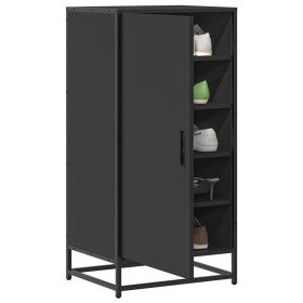 Mueble zapatero de madera de ingeniería negro 48x38x97,5 cm en Zapateros y organizadores de calzado | Comprar online en Foru.es