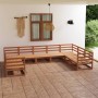 Juego de muebles de jardín 9 piezas madera maciza de pino en Conjuntos de jardín | Comprar online en Foru.es