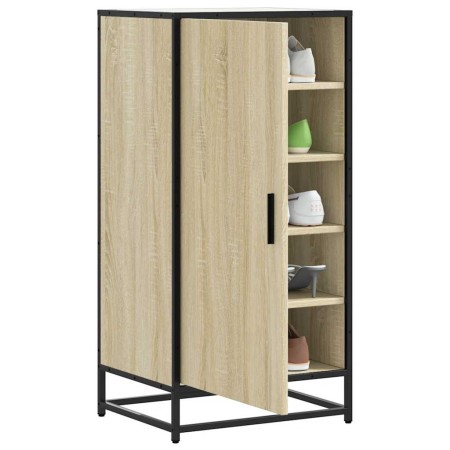 Mueble zapatero madera contrachapada roble sonoma 48x38x97,5 cm en Zapateros y organizadores de calzado | Comprar online en Foru