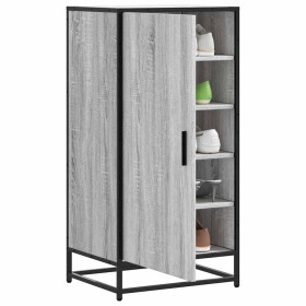 Mueble zapatero madera contrachapada gris sonoma 48x38x97,5 cm en Zapateros y organizadores de calzado | Comprar online en Foru.