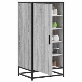 Mueble zapatero madera contrachapada gris sonoma 48x38x97,5 cm en Zapateros y organizadores de calzado | Comprar online en Foru.