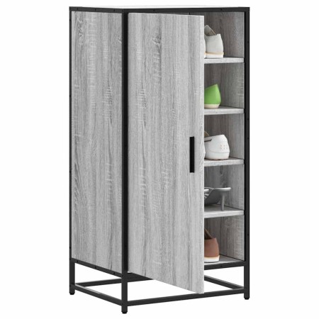 Mueble zapatero madera contrachapada gris sonoma 48x38x97,5 cm en Zapateros y organizadores de calzado | Comprar online en Foru.