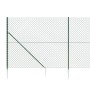 Cerca de alambre con pinchos de anclaje verde 2,2x10 m de vidaXL, Paneles de vallas - Ref: Foro24-153927, Precio: 146,72 €, D...