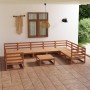 Juego de muebles de jardín 10 piezas madera maciza de pino en Conjuntos de jardín | Comprar online en Foru.es