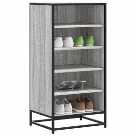 Mueble zapatero madera contrachapada gris sonoma 48x38x97,5 cm en Zapateros y organizadores de calzado | Comprar online en Foru.
