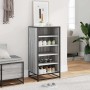 Mueble zapatero madera contrachapada gris sonoma 48x38x97,5 cm en Zapateros y organizadores de calzado | Comprar online en Foru.