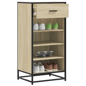 Mueble zapatero madera contrachapada roble sonoma 48x38x97,5 cm en Zapateros y organizadores de calzado | Comprar online en Foru