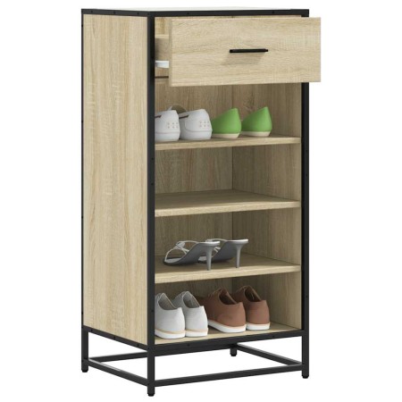Mueble zapatero madera contrachapada roble sonoma 48x38x97,5 cm en Zapateros y organizadores de calzado | Comprar online en Foru
