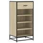 Mueble zapatero madera contrachapada roble sonoma 48x38x97,5 cm en Zapateros y organizadores de calzado | Comprar online en Foru
