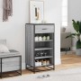 Mueble zapatero madera contrachapada gris sonoma 48x38x97,5 cm en Zapateros y organizadores de calzado | Comprar online en Foru.