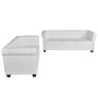 Sofás Chesterfield de 2 y 3 plazas cuero sintético blanco de vidaXL, Sofás - Ref: Foro24-272250, Precio: 910,02 €, Descuento: %