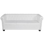 Sofás Chesterfield de 2 y 3 plazas cuero sintético blanco de vidaXL, Sofás - Ref: Foro24-272250, Precio: 910,02 €, Descuento: %